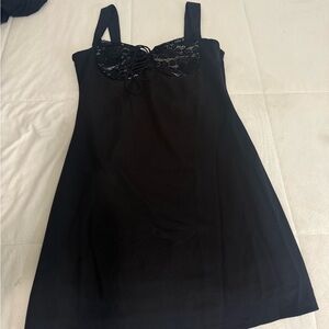 Black Lace Detail Dress